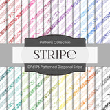 Patterned Diagonal Stripe Digital Paper DP6196B - Digital Paper Shop