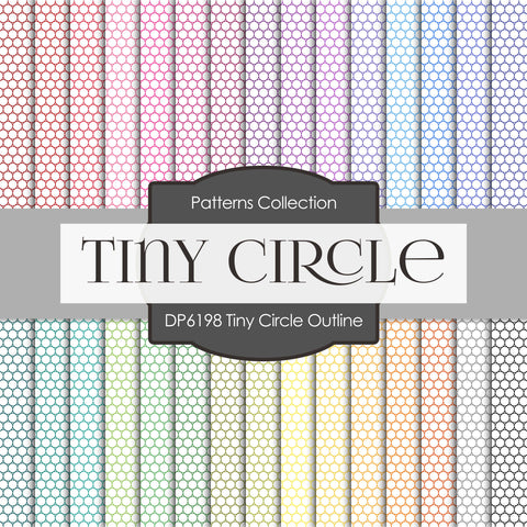 Tiny Circle Outline Digital Paper DP6198B - Digital Paper Shop
