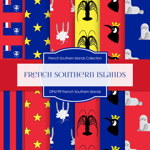 French Southern Islands Digital Paper DP6199 - Digital Paper Shop
