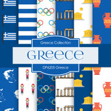 Greece Digital Paper DP6205A - Digital Paper Shop