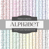 Leafy Alphabet Small Digital Paper DP6219A - Digital Paper Shop