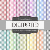 Small Diamond Outline Digital Paper DP6231B - Digital Paper Shop