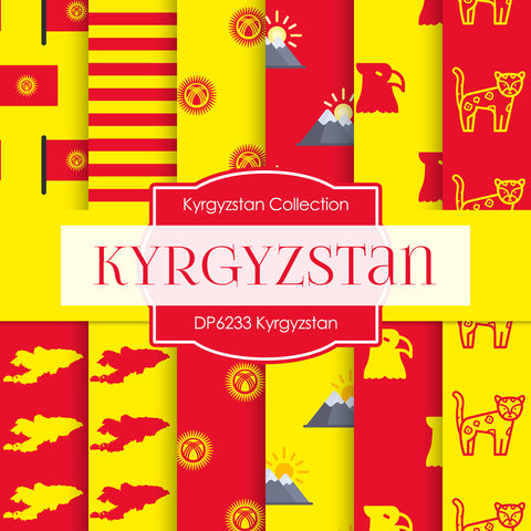 Kyrgyzstan Digital Paper DP6233 - Digital Paper Shop