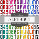 Art Deco Alphabet Digital Paper DP6285A - Digital Paper Shop
