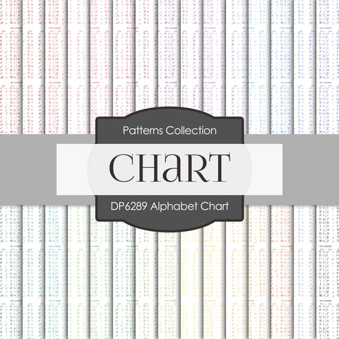 Alphabet Chart Digital Paper DP6289A - Digital Paper Shop