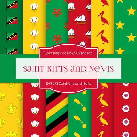 Saint Kitts and Nevis Digital Paper DP6293 - Digital Paper Shop