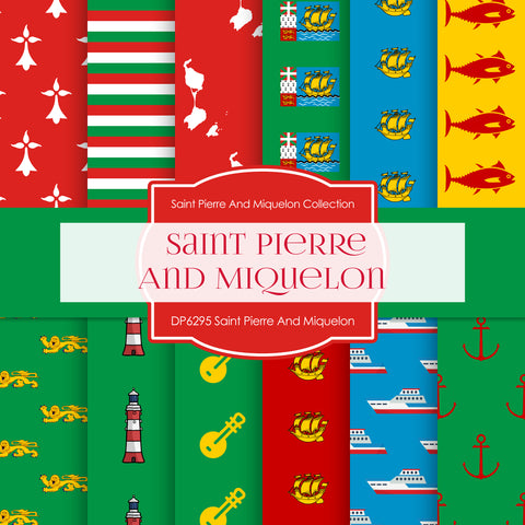 Saint Pierre And Miquelon Digital Paper DP6295 - Digital Paper Shop