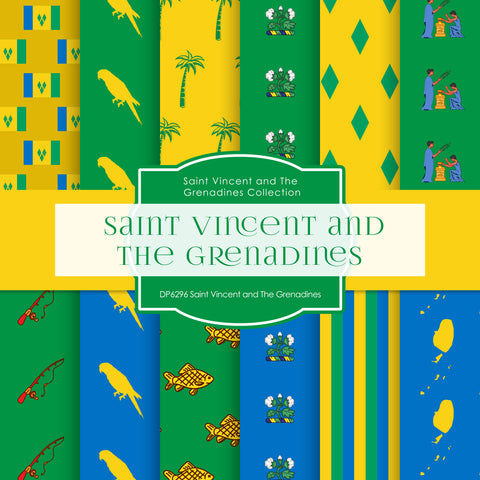 Saint Vincent and The Grenadines Digital Paper DP6296 - Digital Paper Shop