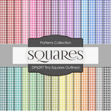Tiny Squares Outlined Digital Paper DP6297A - Digital Paper Shop