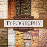 Typography Script Digital Paper DP6305A - Digital Paper Shop