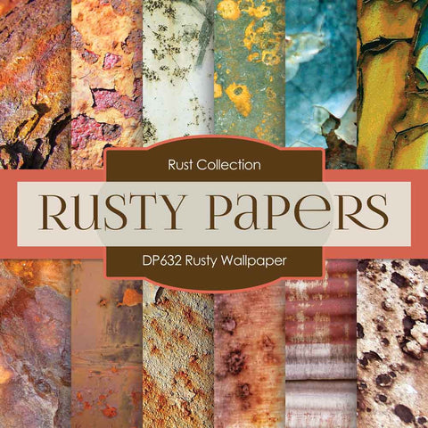 Rusty Wallpaper Digital Paper DP632 - Digital Paper Shop