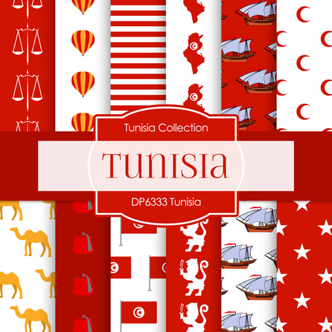 Tunisia Digital Paper DP6333 - Digital Paper Shop