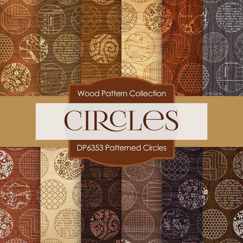 Patterned Circles Digital Paper DP6353 - Digital Paper Shop