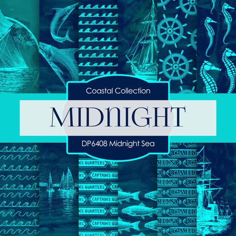 Midnight Sea Digital Paper DP6408 - Digital Paper Shop