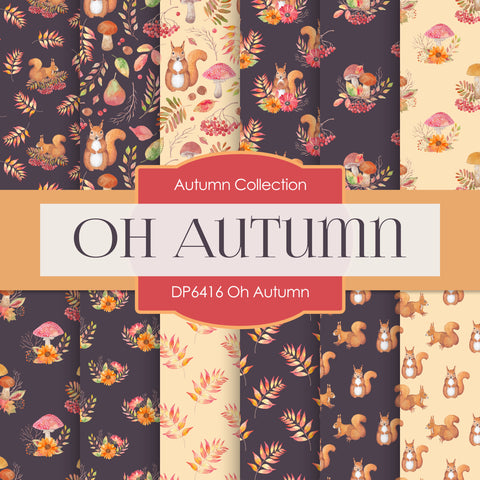 Oh Autumn Digital Paper DP6416 - Digital Paper Shop