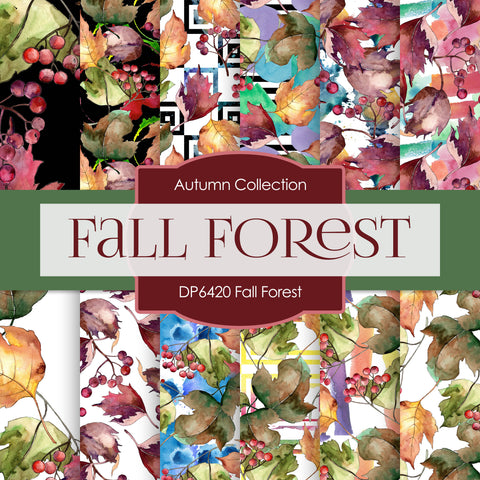 Fall Forest Digital Paper DP6420 - Digital Paper Shop