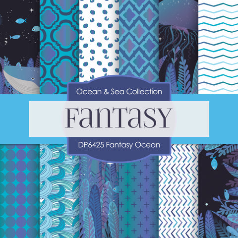 Fantasy Ocean Digital Paper DP6425 - Digital Paper Shop