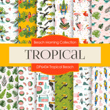 Tropical Beach Digital Paper DP6434 - Digital Paper Shop