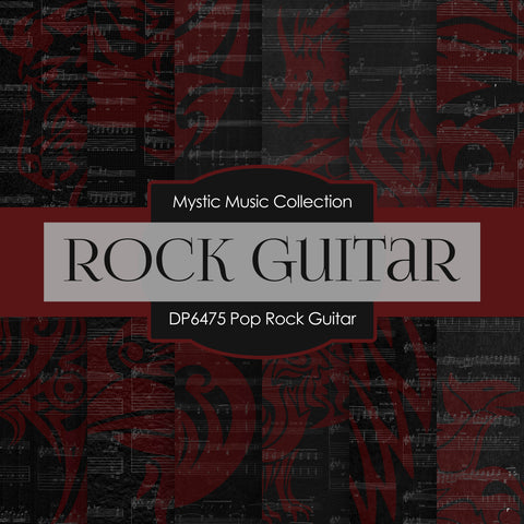 Pop Rock Guitar Digital Paper DP6475 - Digital Paper Shop
