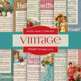 Vintage Love Digital Paper DP6489 - Digital Paper Shop