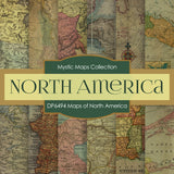 Maps of North America Digital Paper DP6494 - Digital Paper Shop