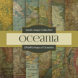 Maps of Oceania Digital Paper DP6495 - Digital Paper Shop