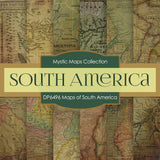 Maps of South America Digital Paper DP6496 - Digital Paper Shop