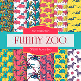 Funny Zoo Digital Paper DP6511 - Digital Paper Shop