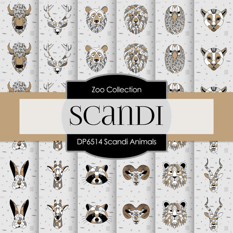 Scandi Animals Digital Paper DP6514 - Digital Paper Shop