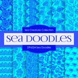 Sea Doodles Digital Paper DP6524 - Digital Paper Shop