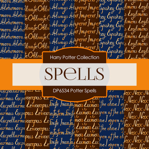 Potter Spells Digital Paper DP6534 - Digital Paper Shop