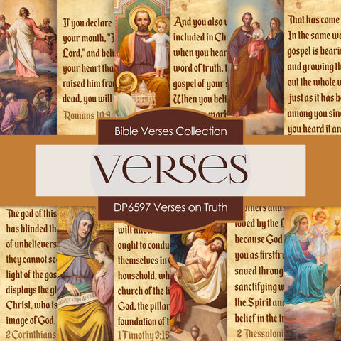 Verses From Psalms Digital Paper DP6597 - Digital Paper Shop