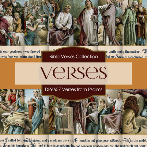 Verses From Psalms Digital Paper DP6657 - Digital Paper Shop