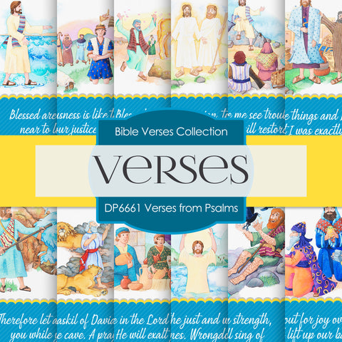 Verses From Psalms Digital Paper DP6661 - Digital Paper Shop
