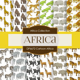 Cartoon Africa Digital Paper DP6672 - Digital Paper Shop