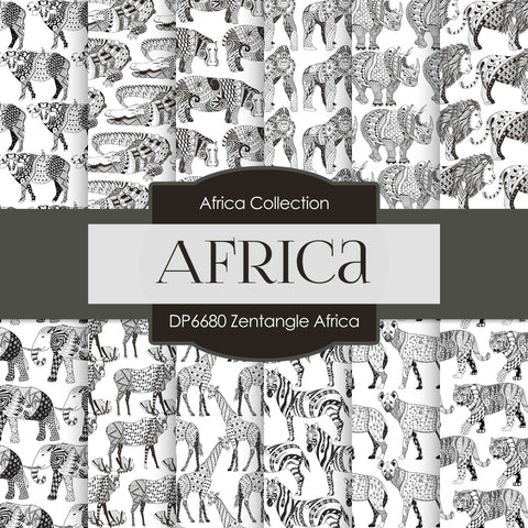Zentangle Africa Digital Paper DP6680 - Digital Paper Shop