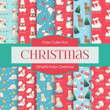 Polar Christmas Digital Paper DP6690 - Digital Paper Shop