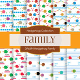 Hedgehog Family Digital Paper DP6694 - Digital Paper Shop