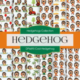 Cool Hedgehog Digital Paper DP6695 - Digital Paper Shop