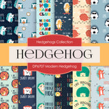 Modern Hedgehog Digital Paper DP6707 - Digital Paper Shop