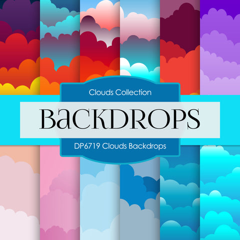 Clouds Backdrops Digital Paper DP6719 - Digital Paper Shop