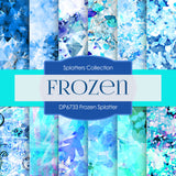 Frozen Splatter Digital Paper DP6733 - Digital Paper Shop