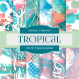 Tropical Splatter Digital Paper DP6737 - Digital Paper Shop