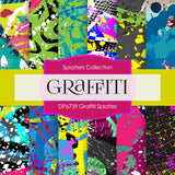 Graffiti Splatter Digital Paper DP6739 - Digital Paper Shop