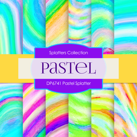 Pastel Splatter Digital Paper DP6741 - Digital Paper Shop