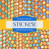 Sticker Numbers Digital Paper DP6752 - Digital Paper Shop