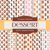 Dessert Numbers Digital Paper DP6761 - Digital Paper Shop