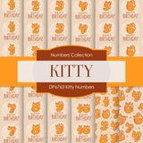 Kitty Numbers Digital Paper DP6763 - Digital Paper Shop