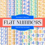 Flat Numbers Digital Paper DP6769 - Digital Paper Shop