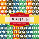Potter Numbers Digital Paper DP6791 - Digital Paper Shop